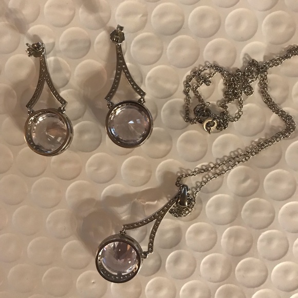 Earrings and necklaceset fm-HSN sterling silver925 - Picture 2 of 3